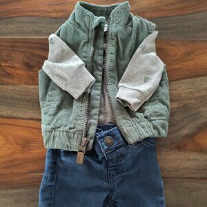 Baby boy outfit – 3 pieces (jacket + top + pants) from Carter's